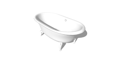 16欧式美式法式开放独立浴缸SketchUp