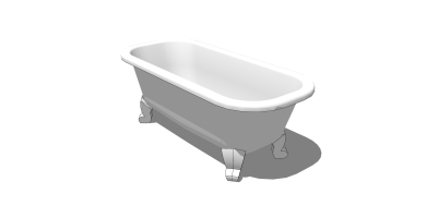 17欧式美式法式开放独立浴缸SketchUp