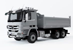 H12-0728现代奔驰卡车汽车3dmax模型下载