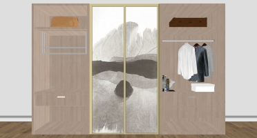 (48) 新中式衣柜衣橱推拉门板