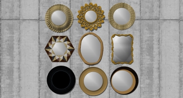   (20)圆形欧式法式现代古典装饰镜子镜框画框
