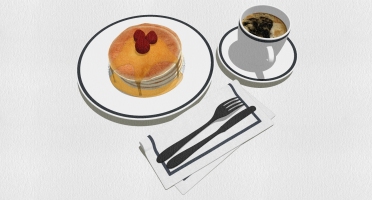 (48)餐具咖啡杯叉子甜点