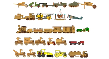 (45)儿童积木火车玩具