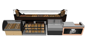 (11)现代甜品蛋糕糕点店展柜保鲜冷藏柜展示柜货架