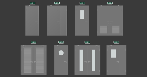 19现代消防门防火门安全出口 单开门双开门组合