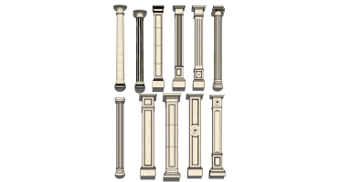 04欧式法式罗马柱柱头柱基 装饰柱子