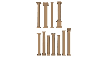 07欧式法式罗马柱柱子柱头柱基装饰柱子