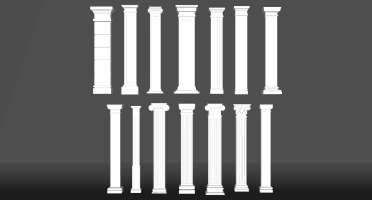 10欧式法式罗马柱柱子柱头柱基装饰柱子