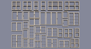 (49)现代建筑阳台铝合金门窗