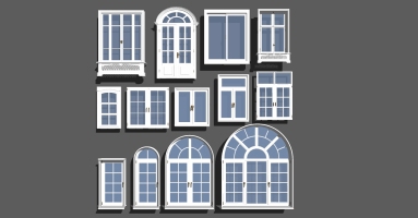 (51)欧式法式建筑景观窗弧形罗马窗铝合金门窗