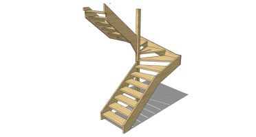(5)现代木制旋转楼梯