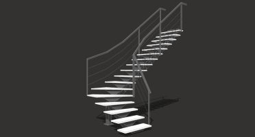 (12)现代金属扶手旋转楼梯
