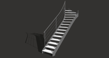 (13)现代金属扶手旋转楼梯