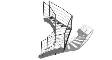 (18)现代金属铁艺旋转楼梯