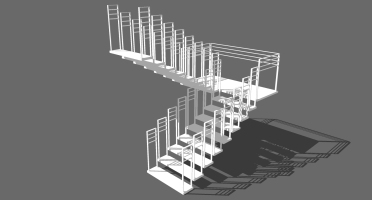(19)现代简约白色金属铁艺旋转楼梯