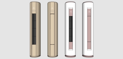06现代空调柜式空调圆柱形立式空调