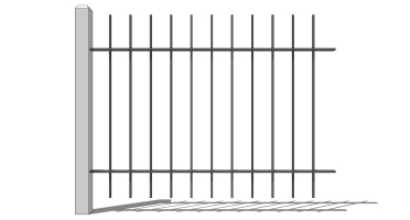 (21)欧式现代铁艺大门围墙护栏栅栏