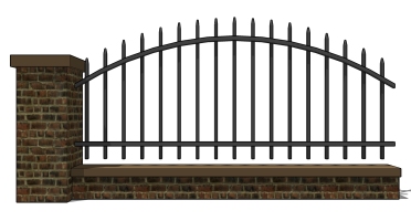 (14)欧式现代铁艺大门围墙护栏