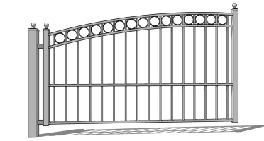 (17)欧式现代铁艺大门围墙护栏