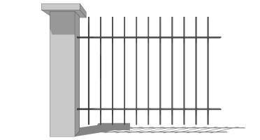 (20)欧式现代铁艺大门围墙护栏