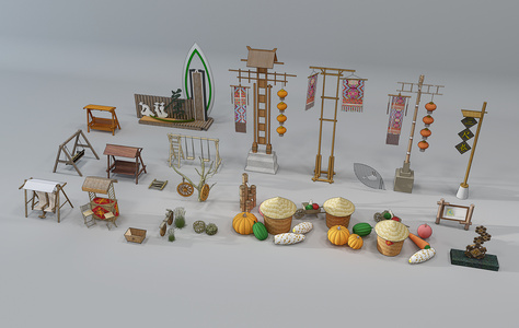 农家乐度秋千摇椅吊椅牌楼