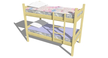 现代实木儿童床上下铺高低床