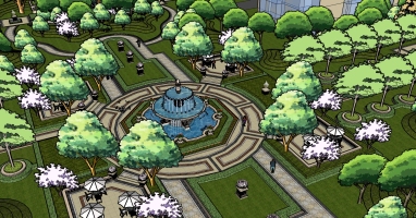 15歐式別墅住宅園區景觀規劃設計水景噴泉水池  
