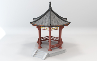 中式古建凉亭