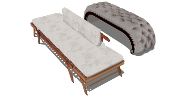 4现代简约实木欧式法式皮革雕花床尾凳沙发凳