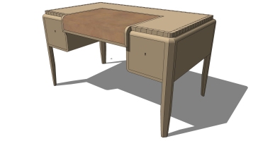 现代简约实木桌子写字桌 SketchUp下(1)