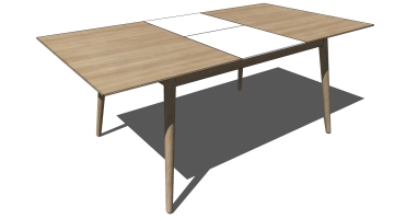 现代实木桌子写字桌写字台 SketchUp下(1)