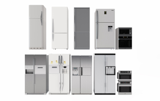 现代冰箱烤箱消毒柜组合