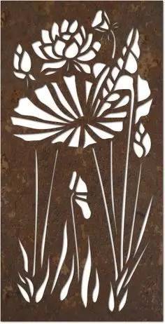 荷花图案镂空金属板透雕花纹 (26)