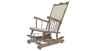 10民宿木质摇椅躺椅