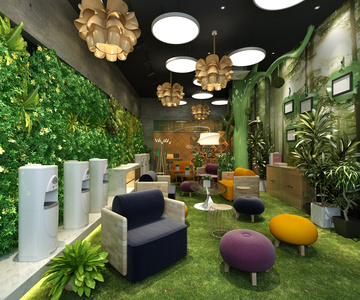  现代植物休息区