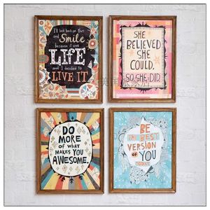 儿童房女孩房卡通动物挂画装饰画 (10)