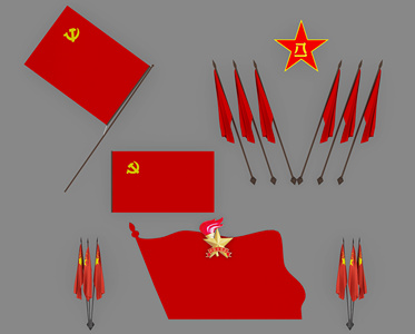 现代旗帜国旗党旗少先队旗党徽
