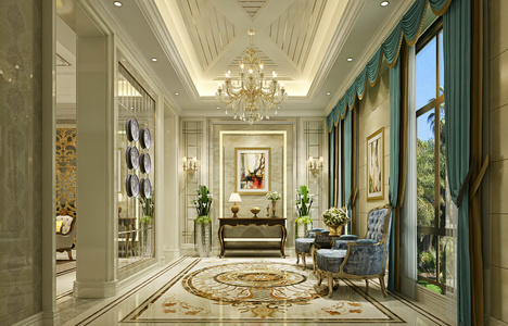 欧式法式门厅玄关走廊