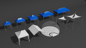 現代展會帳篷，異形張拉膜，遮陽棚，遮陽傘
