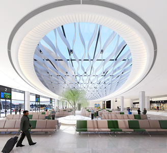  车站候车大厅，等候休息公共座椅