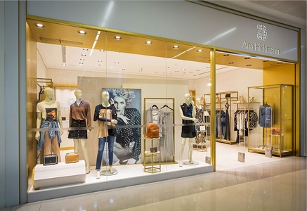 商场商业时尚女装店铺门店门头装饰贴图