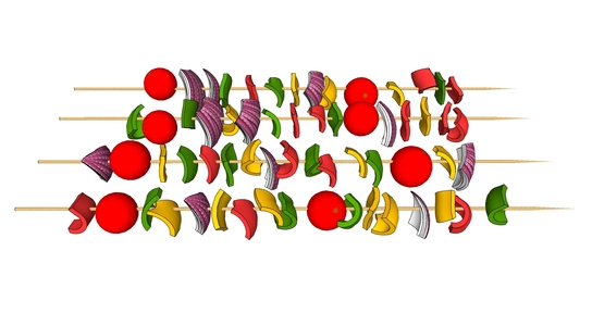  水果烧烤 水果蔬菜组合