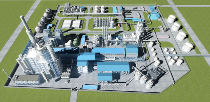  現代化工廠設備廠房建筑鳥瞰規劃
