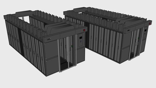  现代服务器数据库机房 