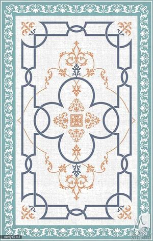 欧式法式古典大花花纹方毯，块毯 (8)