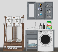  洗衣機柜毛巾架，浴室柜，洗衣機伴侶-0