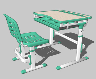 z19-0708现代儿童书桌椅，教室课桌椅