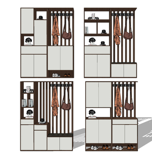 现代入口玄关柜鞋柜换鞋柜
