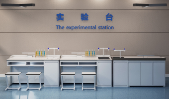 现代科学实验室实验台，操作台，器材试管医疗设备