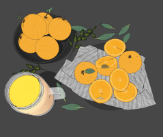 果汁橘子，果盤-0